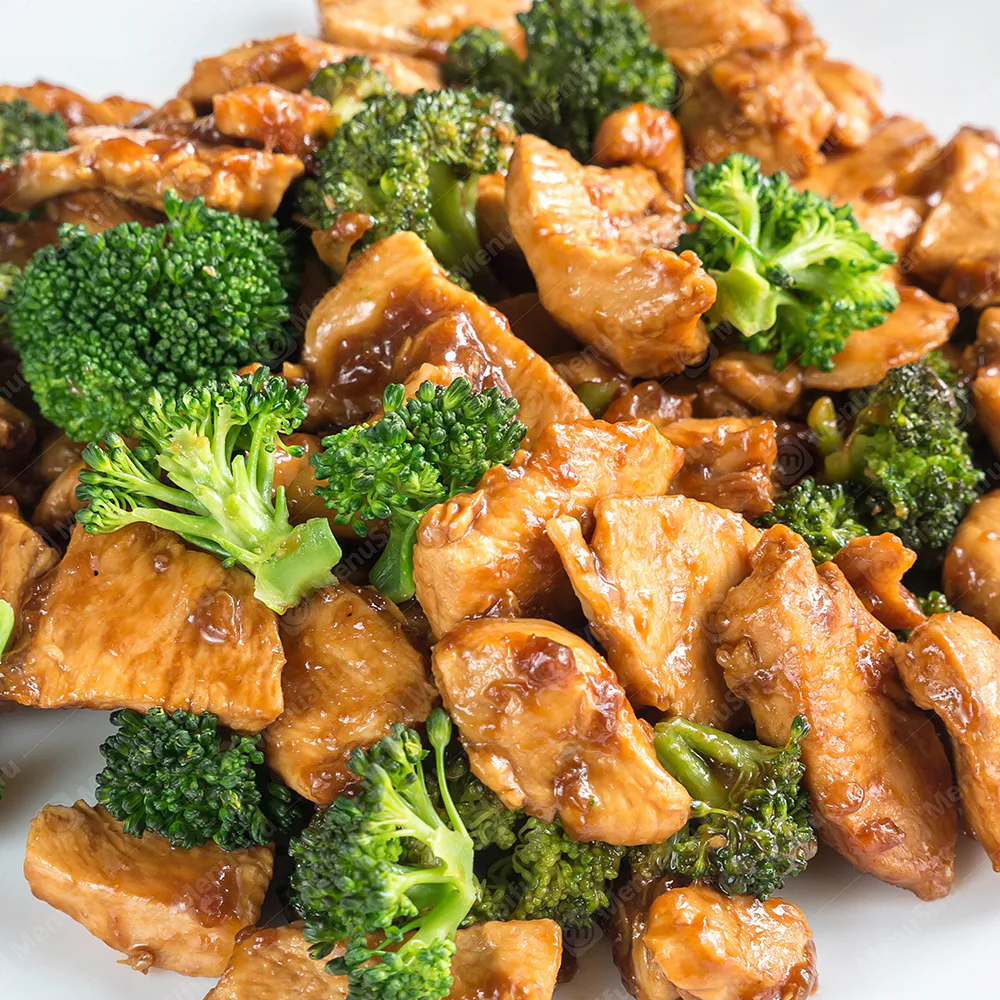Stir-fried chicken with broccoli at Golden Buddha, a Chinese Restaurant in San Jose